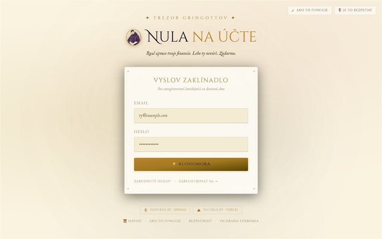 Nula na účte